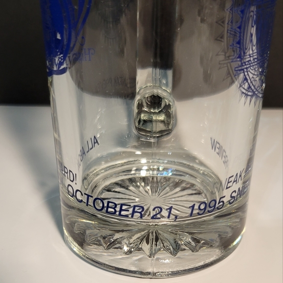 Glass Beer Mug With Handle 1995 Aurora Historical Society - Picture 5 of 8